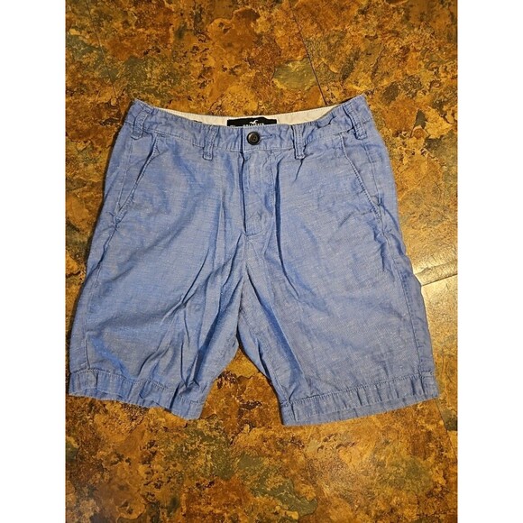 Hollister Shorts Mens 28 Blue Classic Fit‎ Chino  Pockets Cotton Preppy - Picture 1 of 6